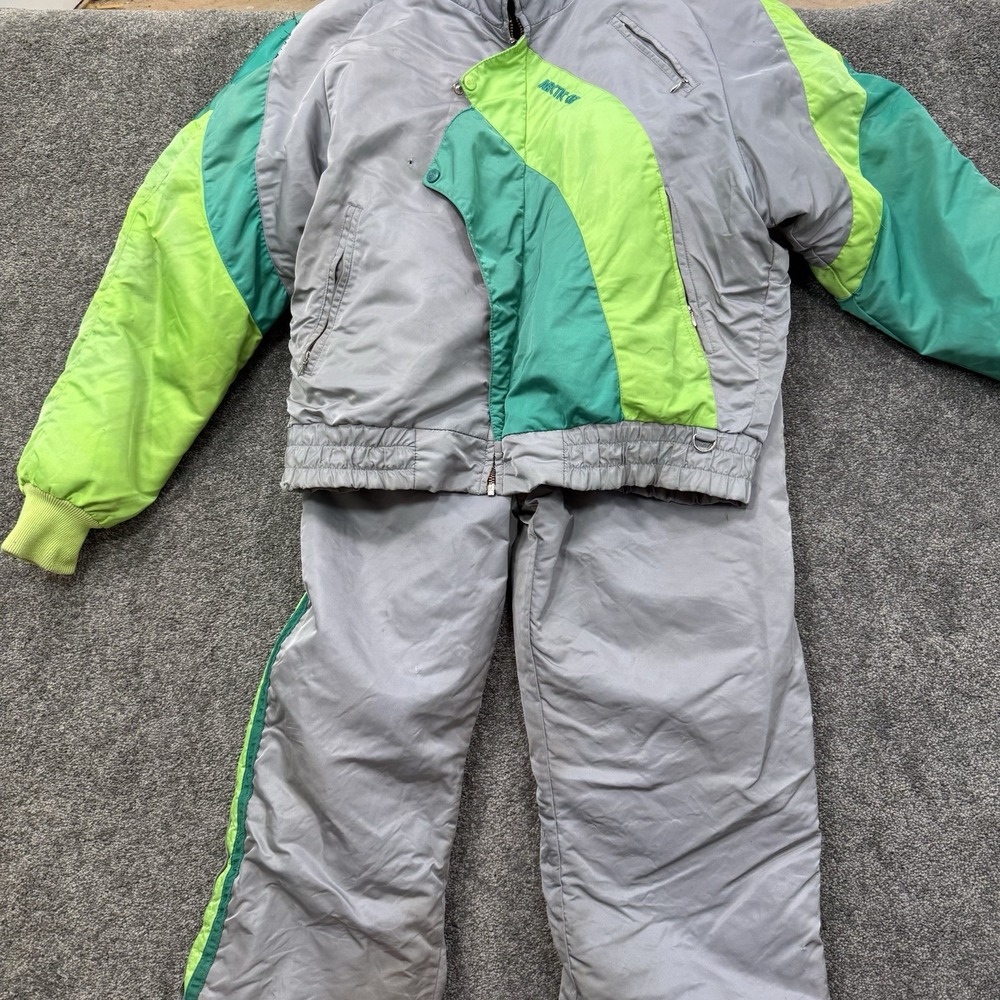 VTG Mens L Arctic Cat Jacket Pants Snowmobile Ski Suit Articwear Made is USA